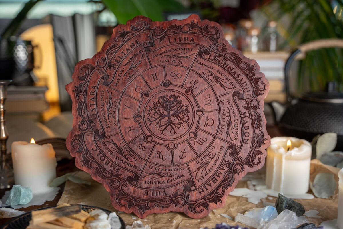 Celtic Tree of Life Calendar Viking Wheel of the Year Decor