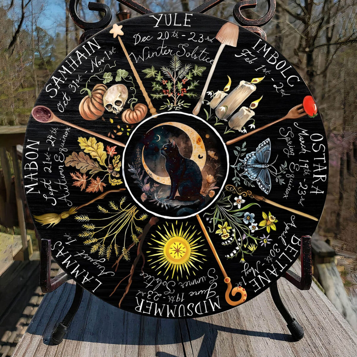 Wheel of the Year Pagan Calendar - Waldorf Inspired Wall Art