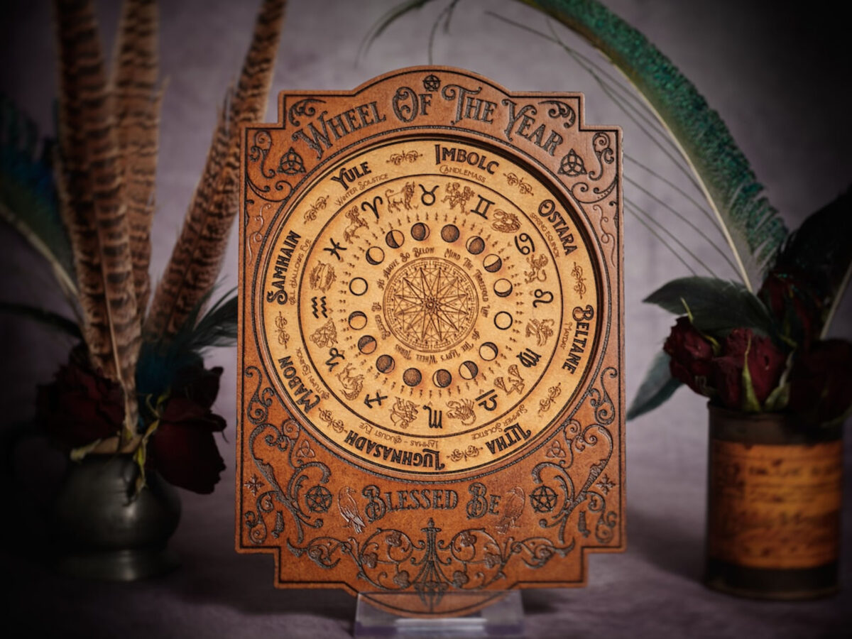 Wheel of the Year Rotating Disc - Pagan Sabbat Calendar